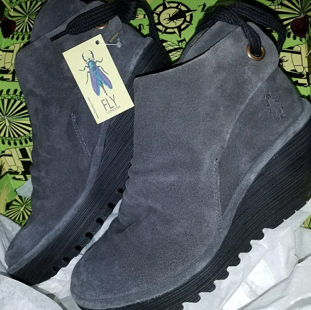 FLY London Women Sueade Ankle Boots - Picture 2 of 8